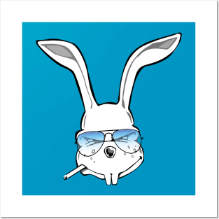 Bunny with Glasses Posters and Art